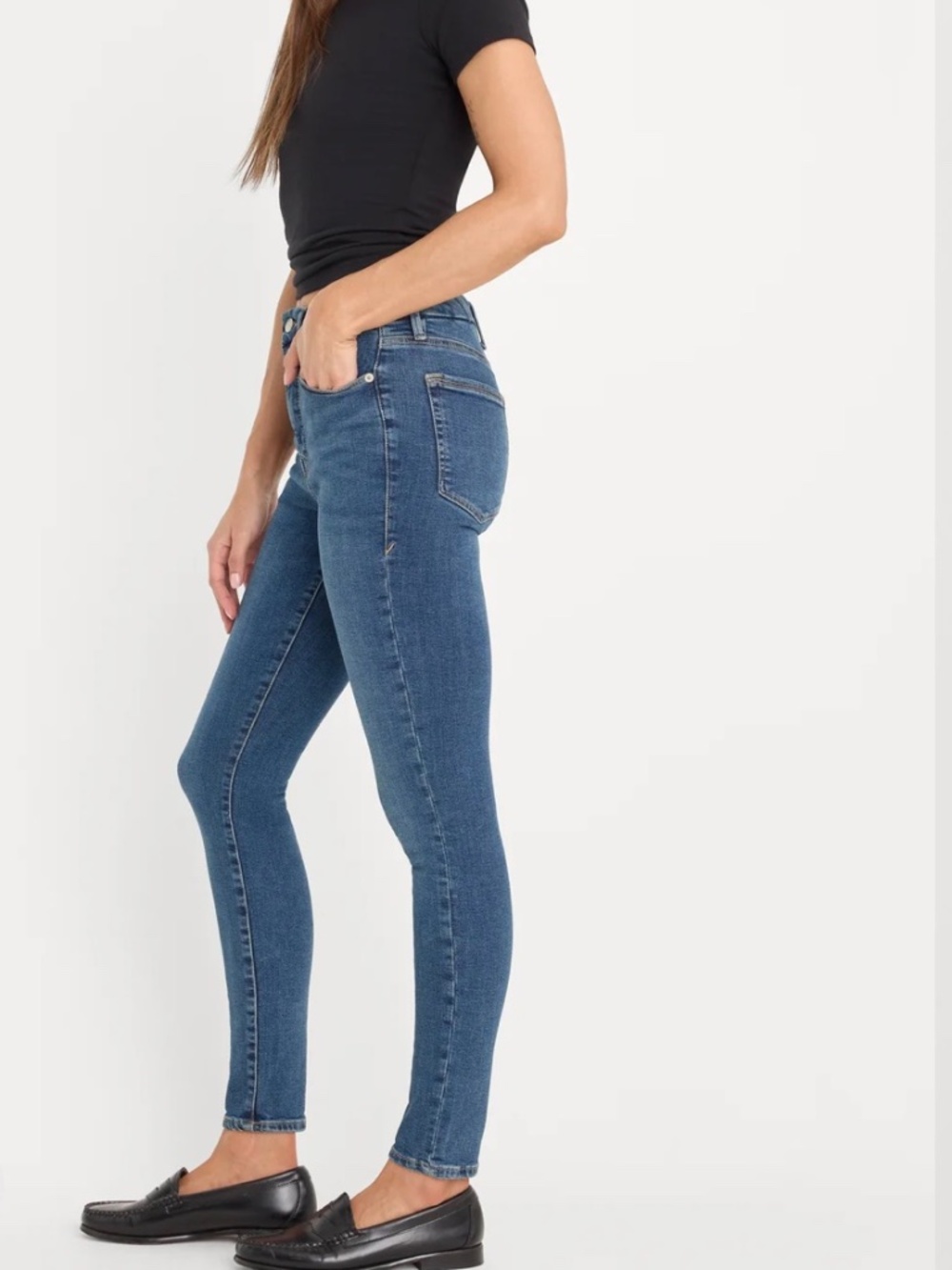 Good American Good Legs Crop Skinny Jeans Frayed Hem Size 8/29